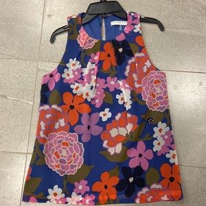 Trina Turk sleeveless silk top, Sz XS, NWOT